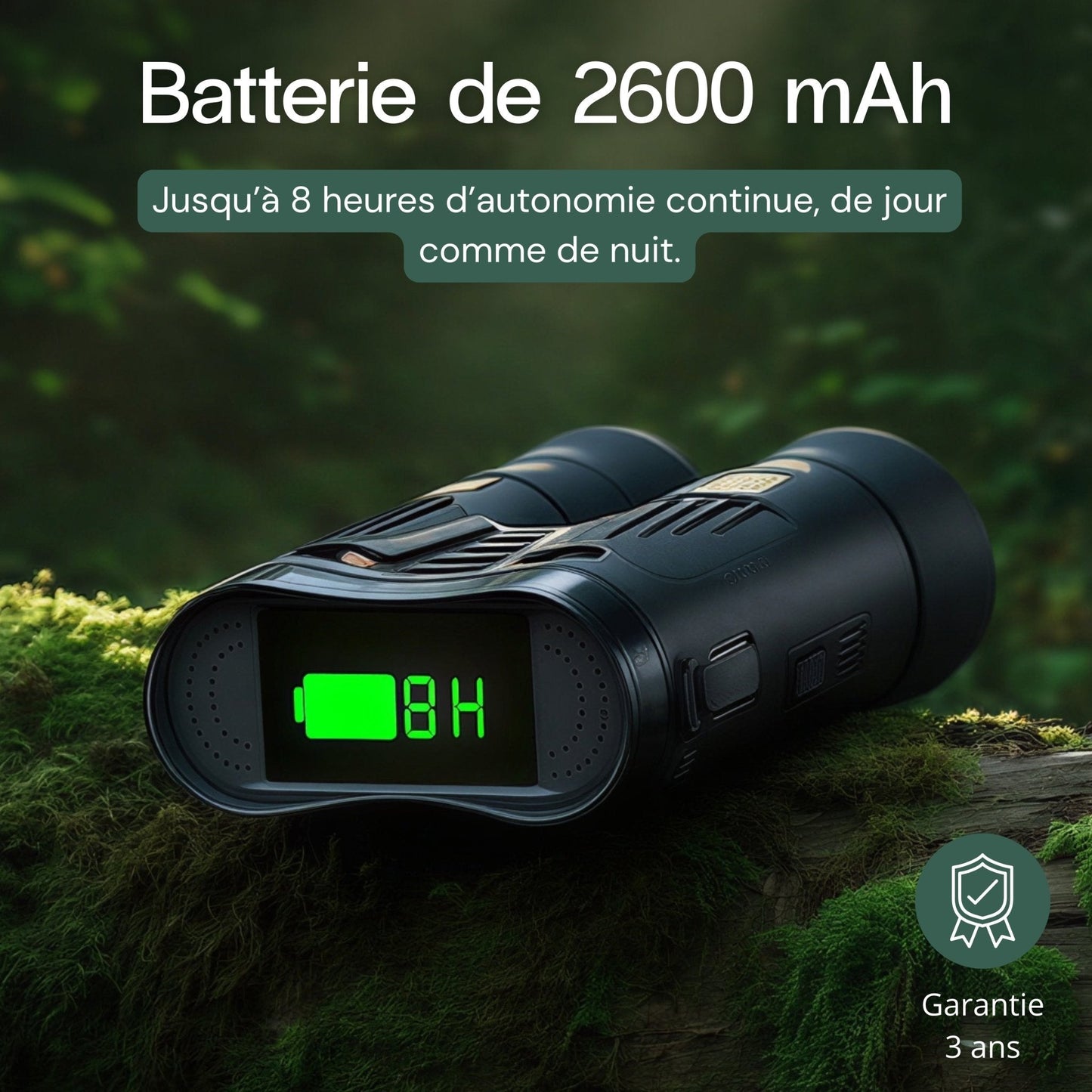 Jumelles vision nocturne 4K - Autonomie 8h