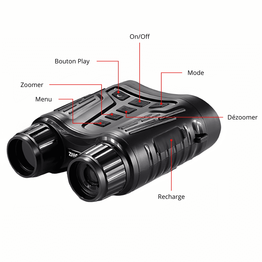 Jumelles vision nocturne 4K - Autonomie 8h