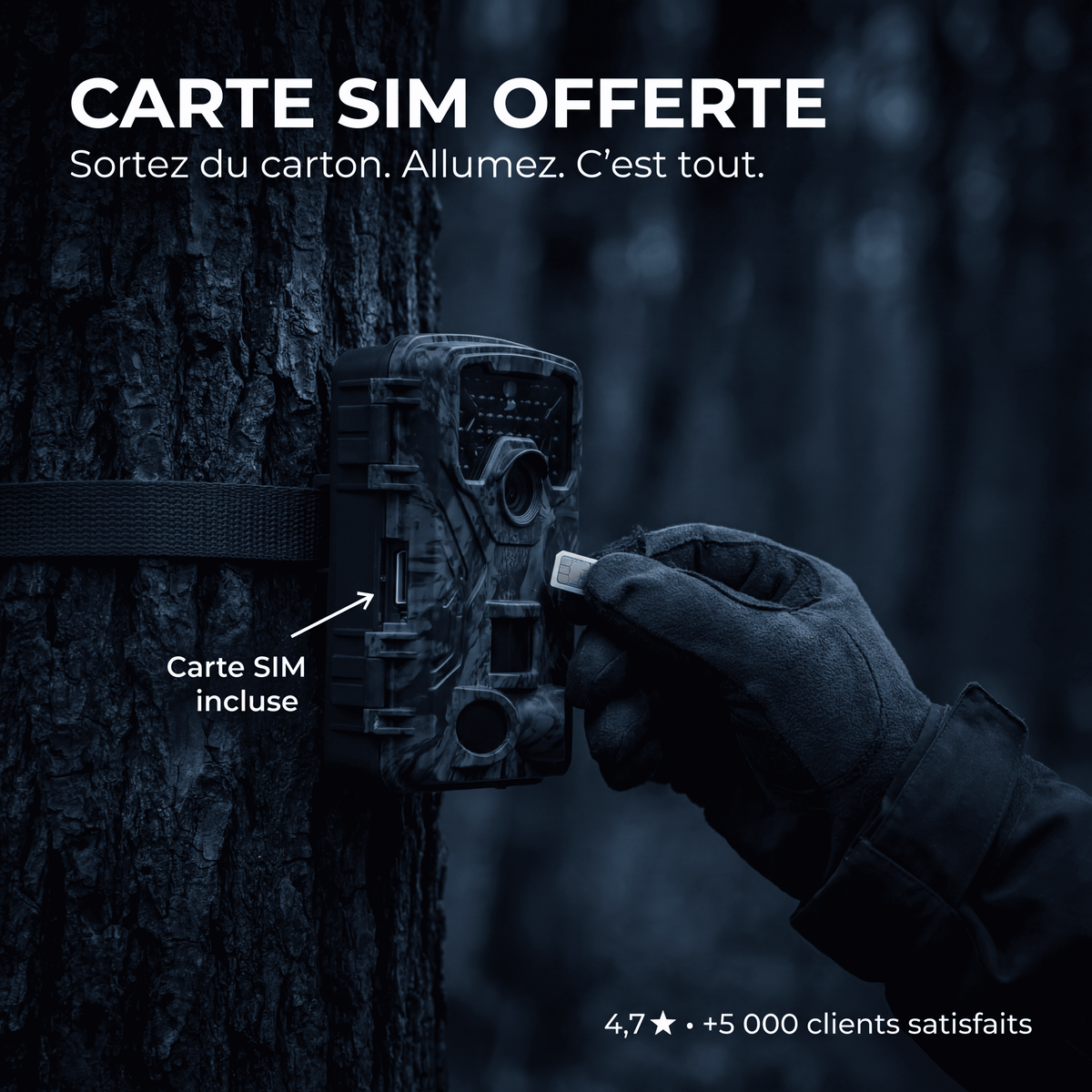 Caméra de chasse 4G 4K avec écran — vue 3 — Woodcam
