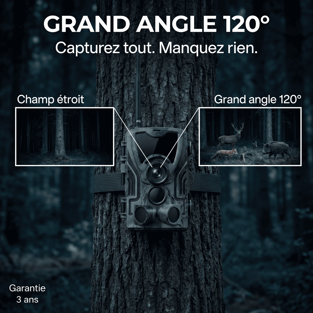 Caméra de chasse 4G 4K avec écran — vue 4 — Woodcam