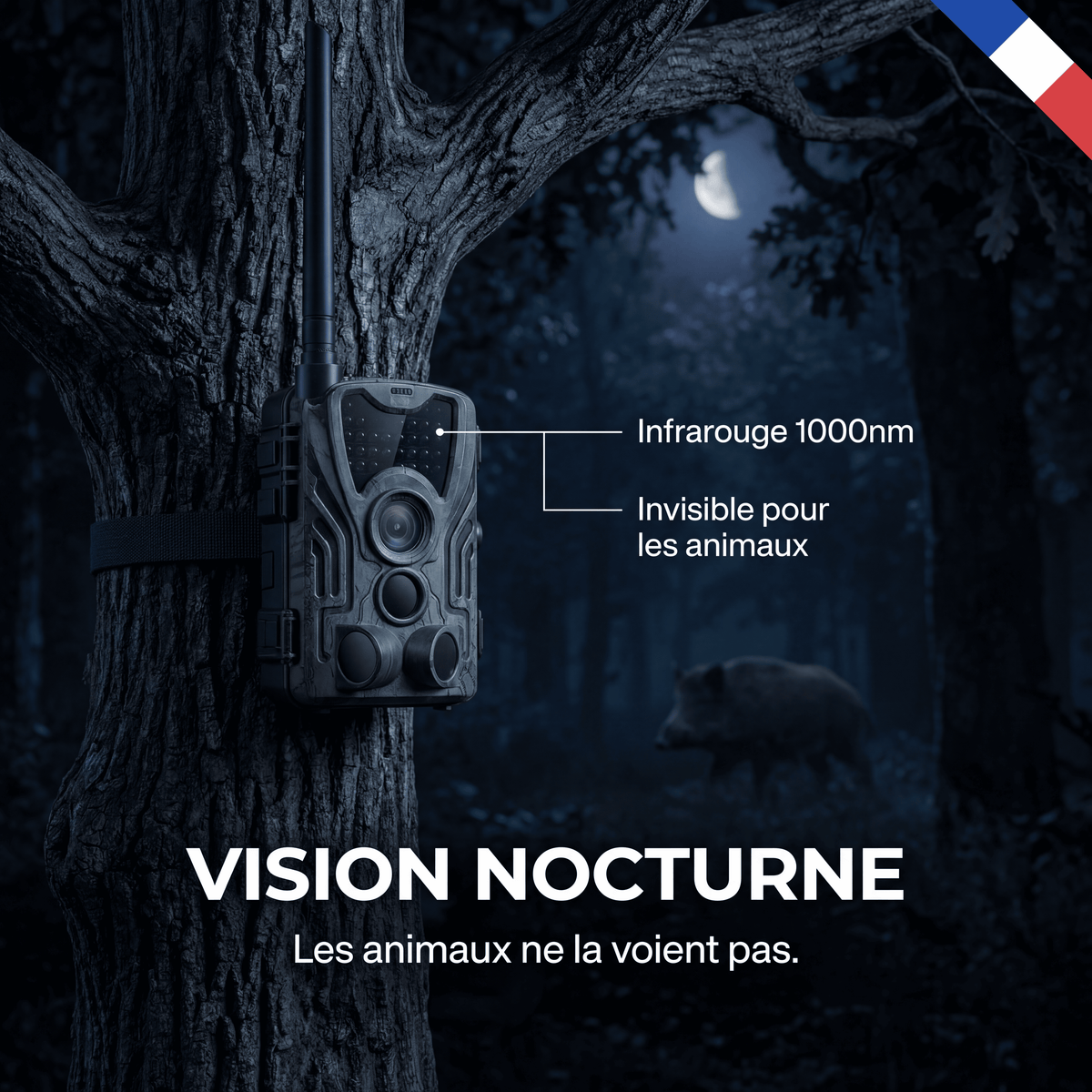 Caméra de chasse 4G 4K avec écran — vue 6 — Woodcam