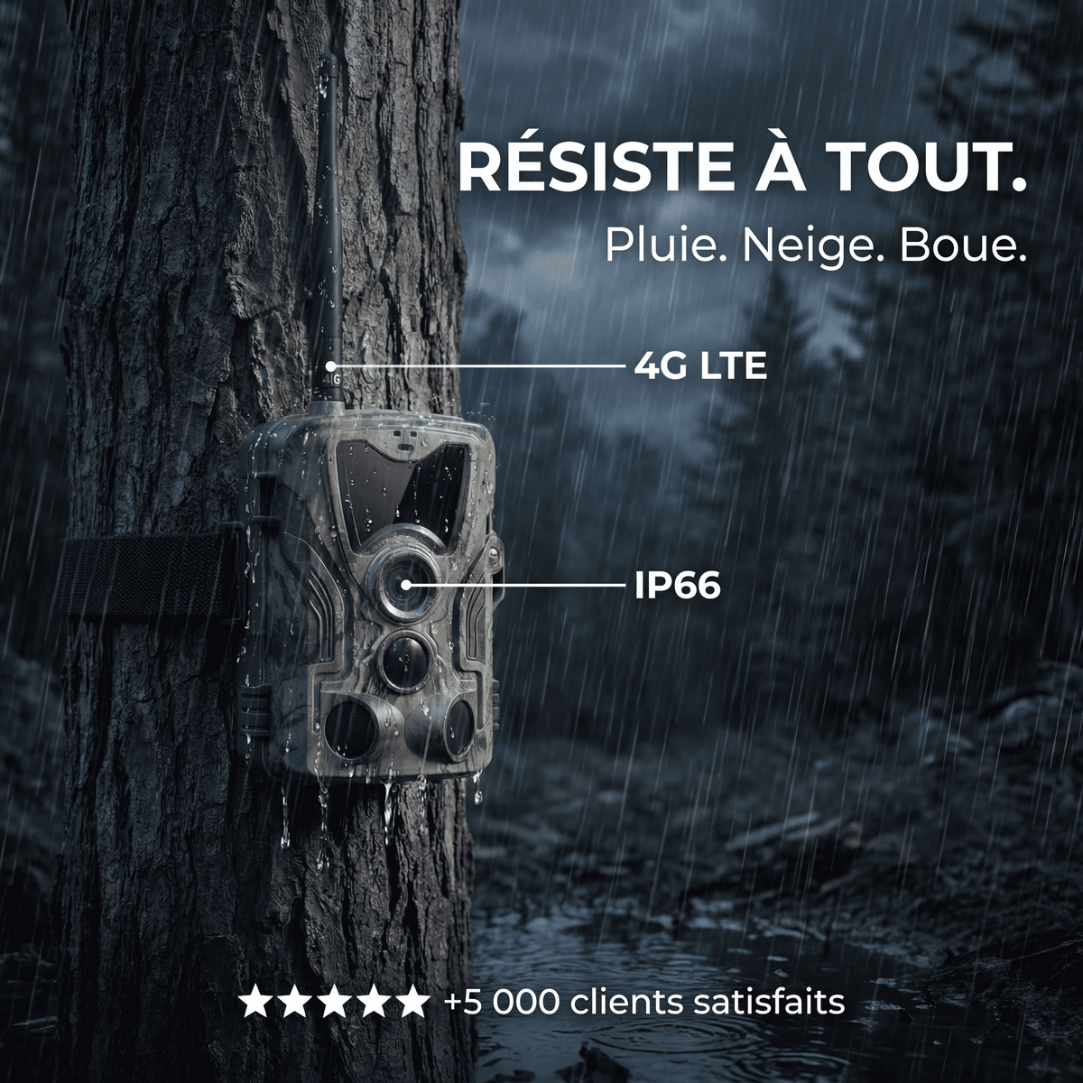 Caméra de chasse 4G 4K avec écran — vue 8 — Woodcam