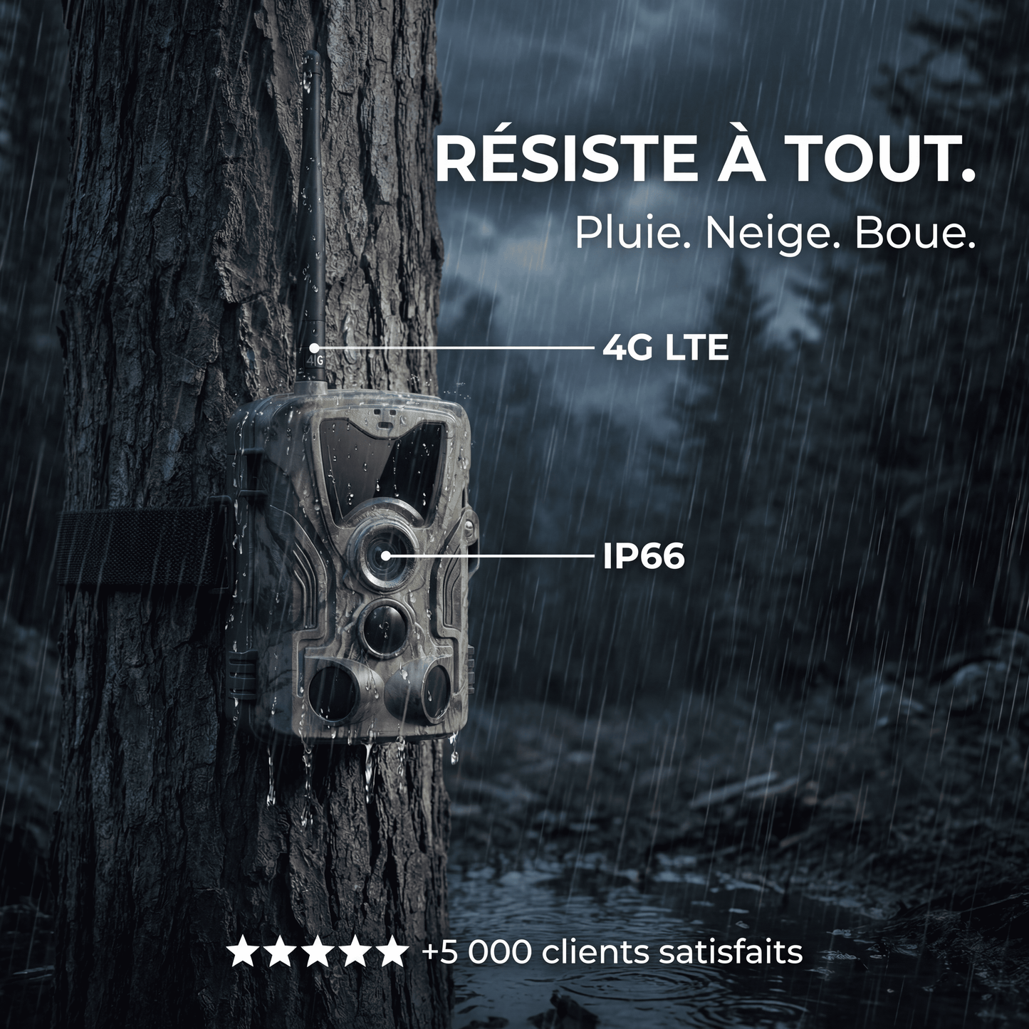 Camera de chasse 4G avec écran 4K