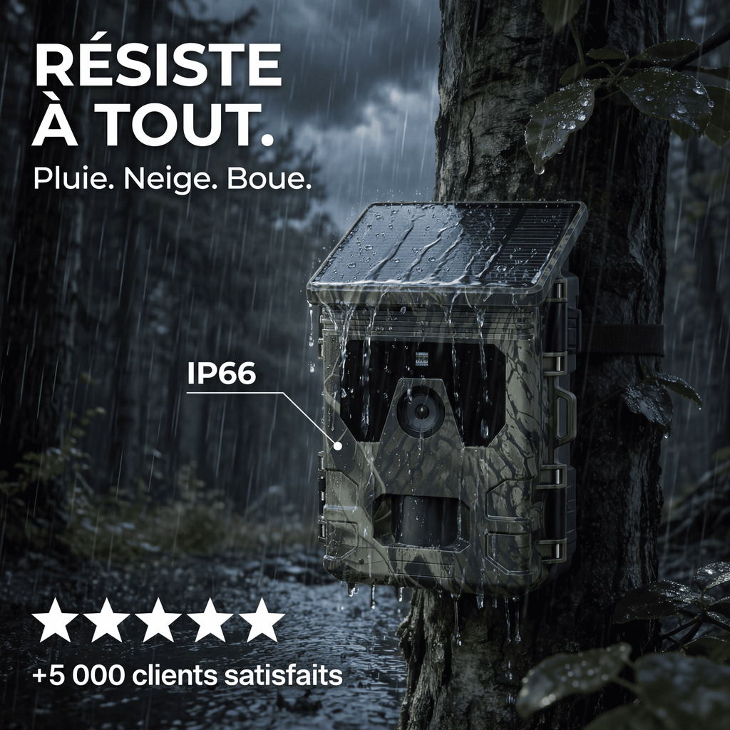 Caméra de chasse Solaire WiFi 4K — vue 4 — Woodcam
