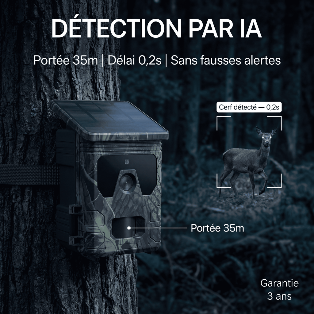 Caméra de chasse Solaire WiFi 4K — vue 6 — Woodcam