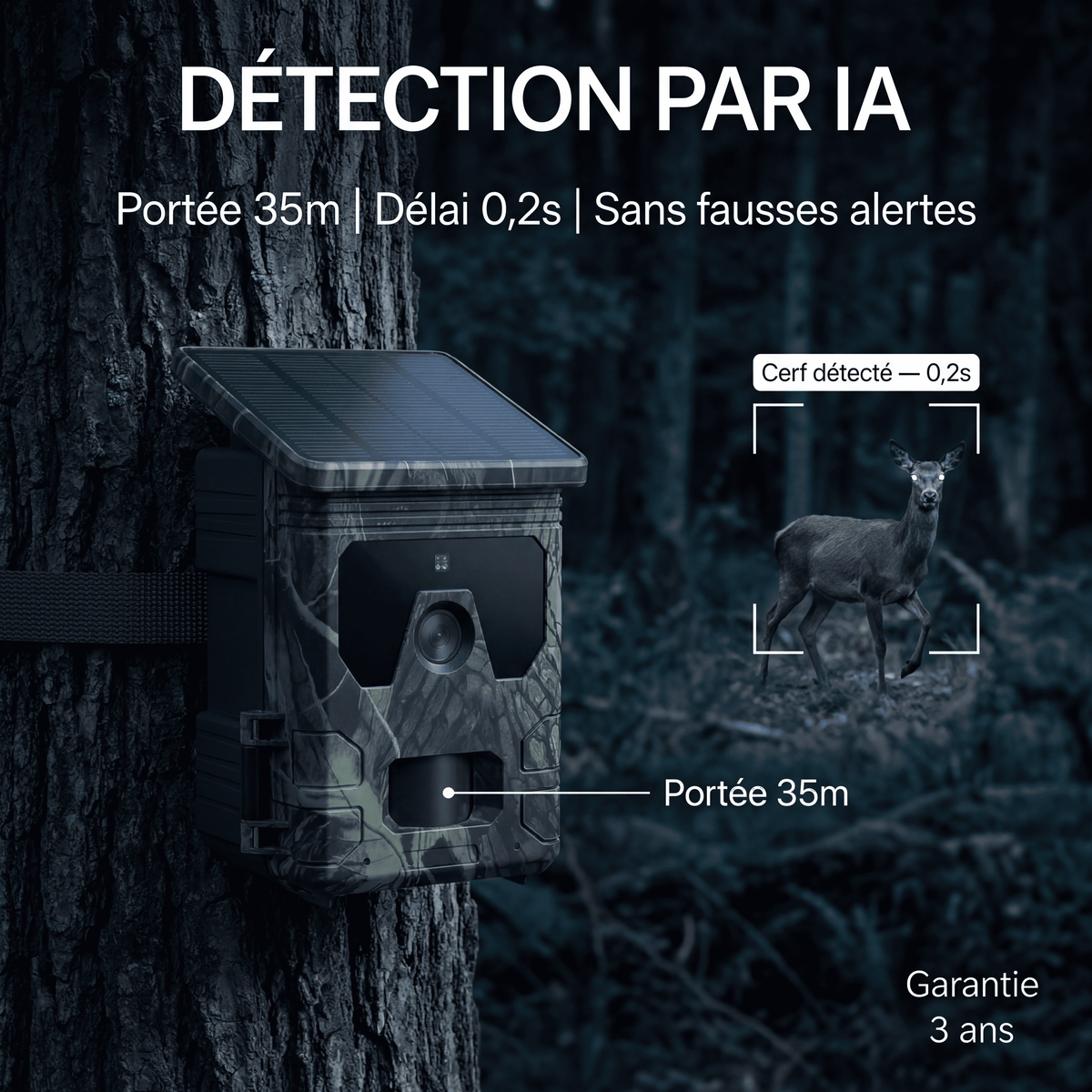 Caméra de chasse Solaire WiFi 4K — vue 6 — Woodcam