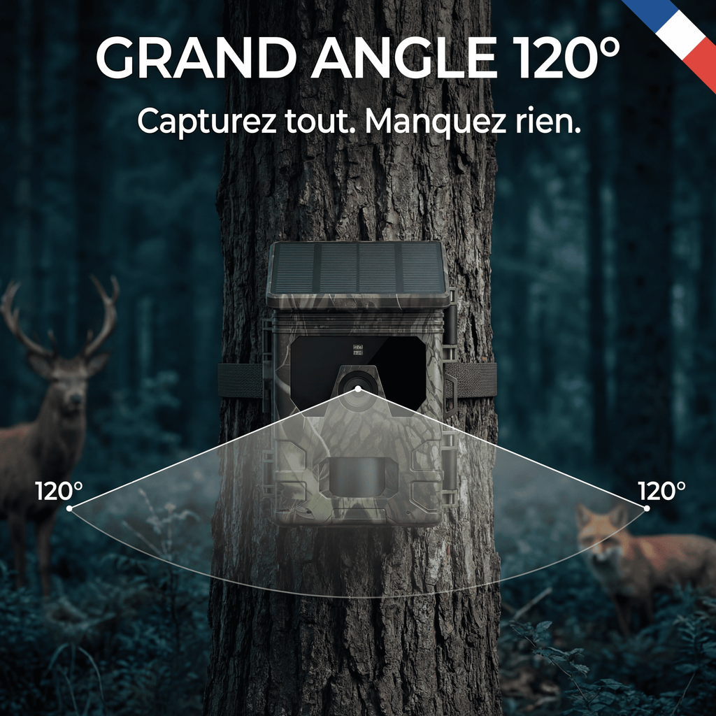 Caméra de chasse Solaire WiFi 4K — vue 7 — Woodcam