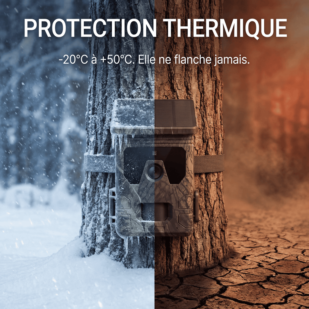 Caméra de chasse Solaire WiFi 4K — vue 8 — Woodcam