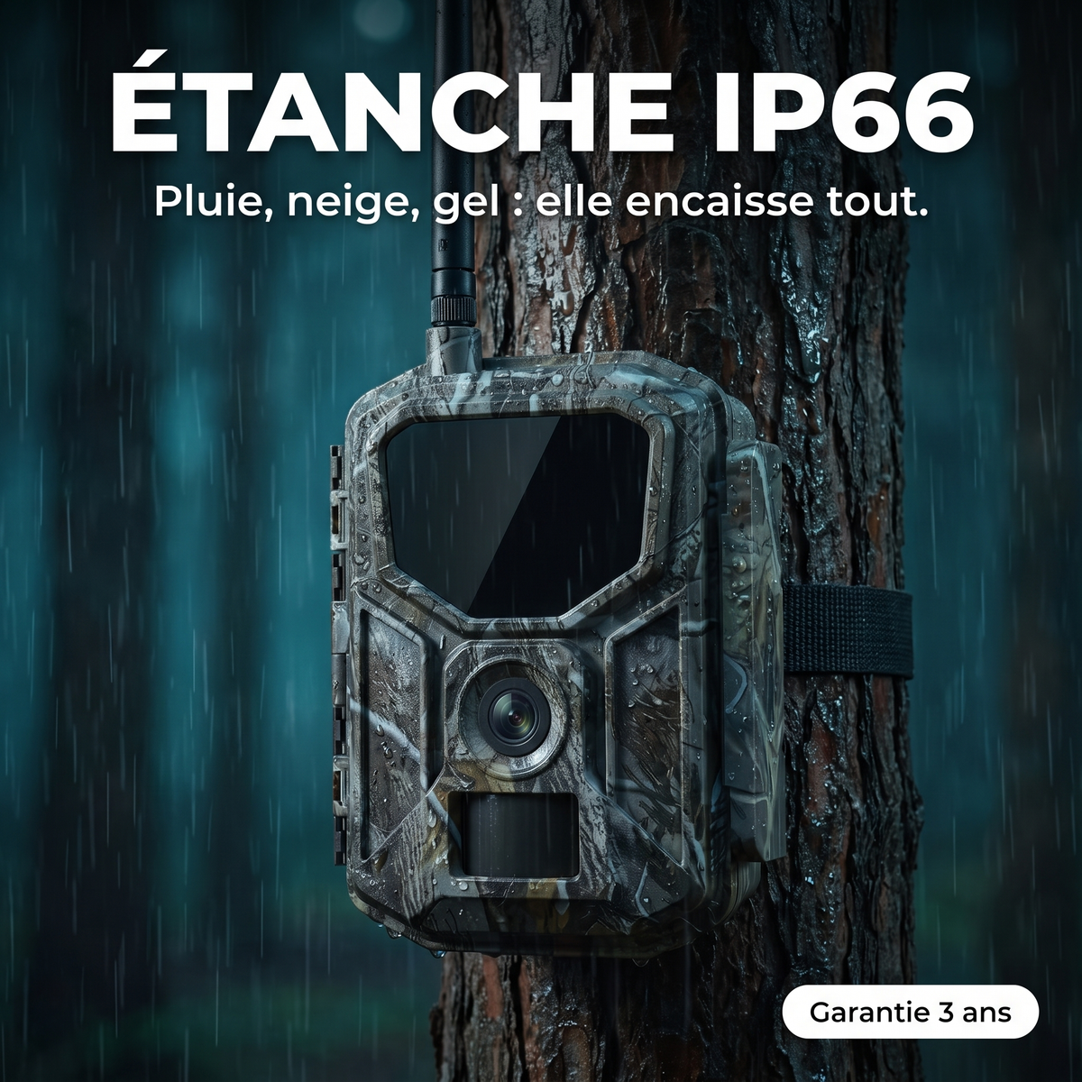 Caméra de chasse Cellulaire 4G LTE — étanche IP66 — Woodcam